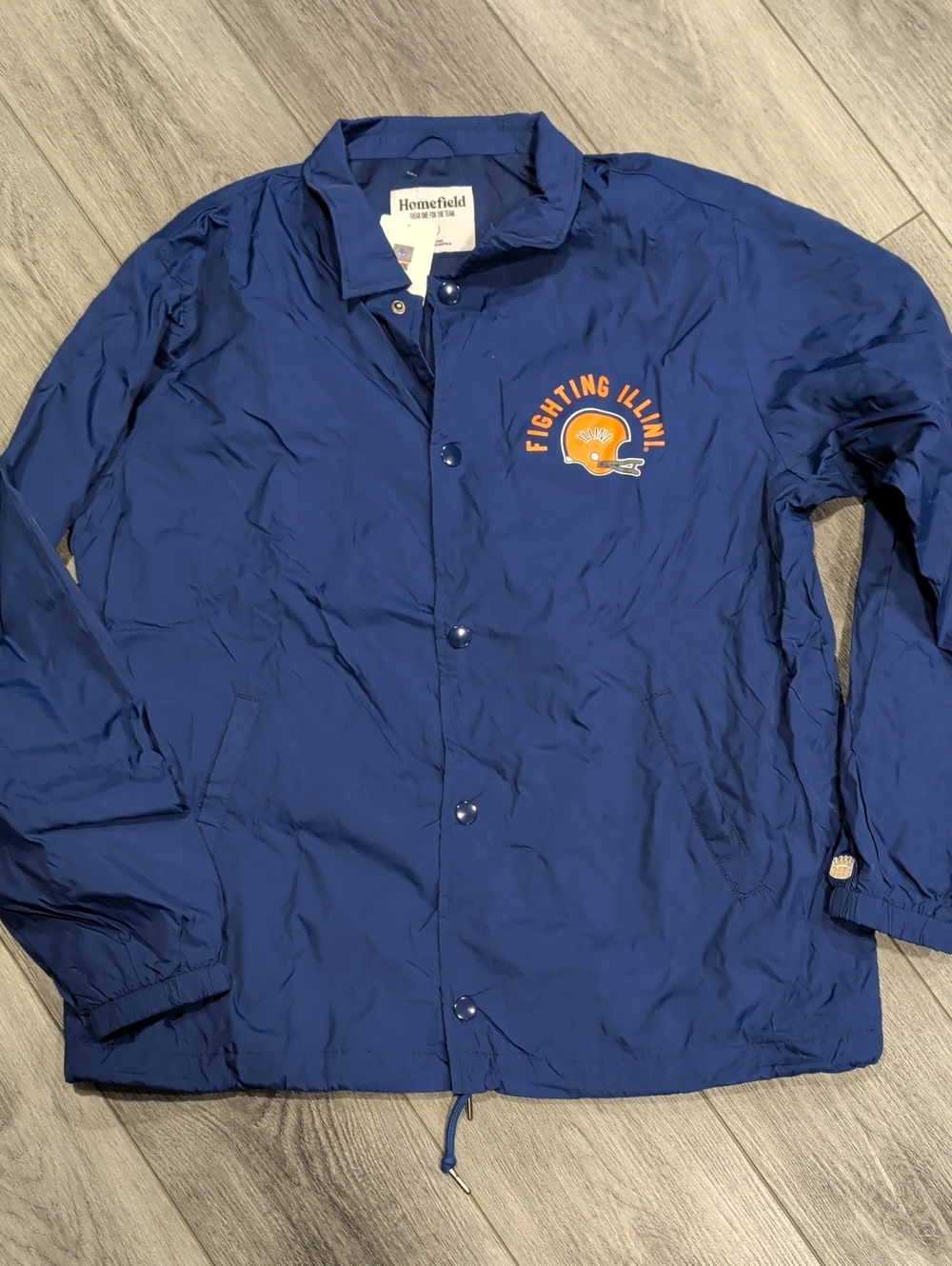 Men’s University Of Illinois Fighting Illini Navy Light Jacket